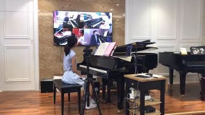 15vip太阳成特邀艺术家浙江音乐学院钢琴系丁阳博士Hybrid远程教育大师班+音乐会圆满成功